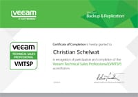 Download Zertifikat Veeam VMTSP